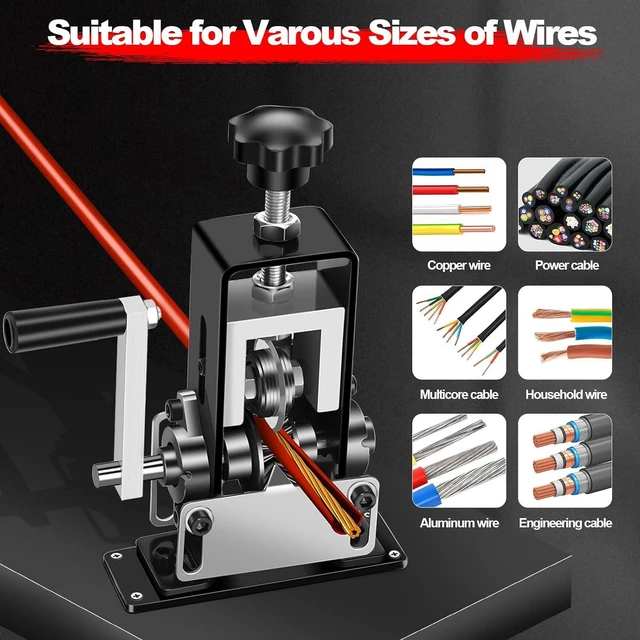 Alt view image 7 of 7 - Trivd Frol Manual Wire Stripping Machine, Gauge Wire 0.06"-1", Scrapping Copper Wire Peeler Machine, Drill Powered/Hand Crank Dual-drive Wire Stripper Tool for Scrap Copper Recycling & DIY etc.