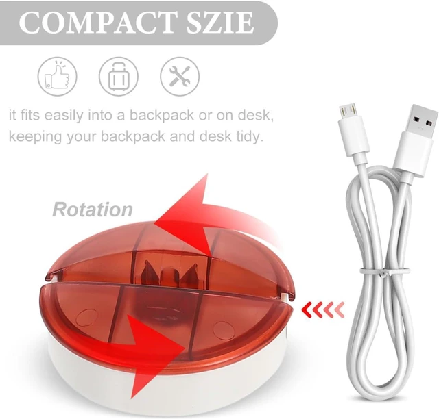 Alt view image 4 of 7 - SUPVOX 4pcs Cable Winder Cord Organizer Retractable Cable Winder Portable Charger Cord Holder Retractable Cable Reels Small Winder Case for USB Cable Headset Cord Wire Charger Cable