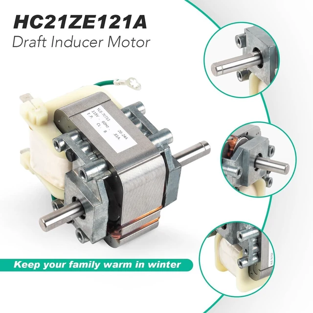 Alt view image 2 of 6 - HC21ZE121A Draft Inducer Motor Fits for Carrier Furnace | Bryant and Payne Furnace Replaces HC21ZE121 J238-100-10108 l Furnace Blower Motor