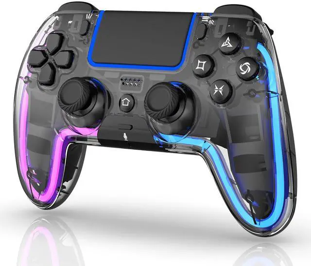 Main image of Wireless Controller for PS5, Pro/Slim/MAC/Steam Deck/PC, Hall Effect Joysticks,Dual Vibration, Macro/Turbo, 3.5mm Audio Jack, 6-Axis Gyro, Mute, Bluetooth LED Gamepad with Speake