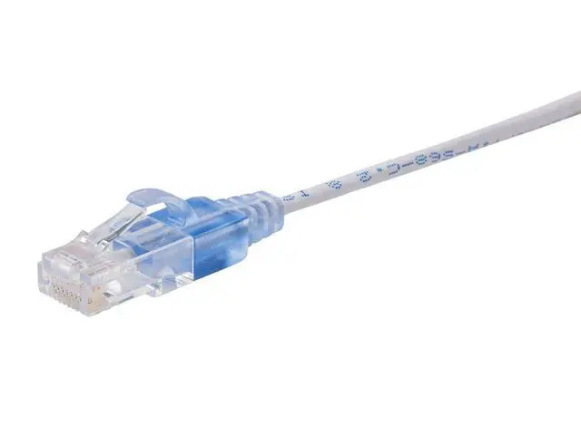 Alt view image 2 of 5 - Monoprice Cat6A Ethernet Patch Cable - Snagless RJ45, 550Mhz, 10G, UTP, Pure Bare Copper Wire, 30AWG, 10-Pack, 1 Feet, White - SlimRun Series