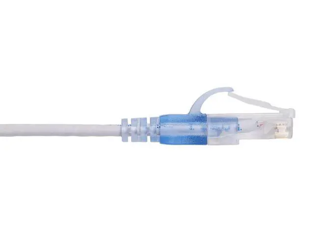 Alt view image 4 of 5 - Monoprice Cat6A Ethernet Patch Cable - Snagless RJ45, 550Mhz, 10G, UTP, Pure Bare Copper Wire, 30AWG, 10-Pack, 1 Feet, White - SlimRun Series