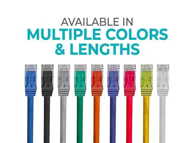 Alt view image 3 of 5 - Monoprice Cat6 Ethernet Patch Cable - RJ45, Stranded, 550Mhz, UTP, Pure Bare Copper Wire, 24AWG, 1 Feet, Black, 12-Pack - Flexboot Series