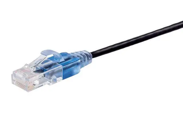 Alt view image 2 of 5 - Monoprice Cat6A Ethernet Patch Cable - 10-Pack, Snagless RJ45, 550Mhz, 10G, UTP, Pure Bare Copper Wire, 30AWG, 0.5 Feet, Black - SlimRun Series