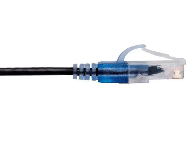 Alt view image 4 of 5 - Monoprice Cat6A Ethernet Patch Cable - 10-Pack, Snagless RJ45, 550Mhz, 10G, UTP, Pure Bare Copper Wire, 30AWG, 0.5 Feet, Black - SlimRun Series