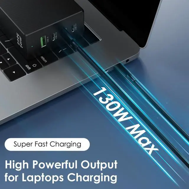 Alt view image 2 of 7 - Minthouz Phone Charger Fast 130W Charging USB C Fast Charger Block | 4-Port Type C Phone Charging Power Adapter for iPhone 17/16/15/14/13/12/11/Pro Max/Plus/Air, iPad mini/Pro,Galaxy S25