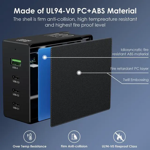 Alt view image 7 of 7 - Minthouz Phone Charger Fast 130W Charging USB C Fast Charger Block | 4-Port Type C Phone Charging Power Adapter for iPhone 17/16/15/14/13/12/11/Pro Max/Plus/Air, iPad mini/Pro,Galaxy S25