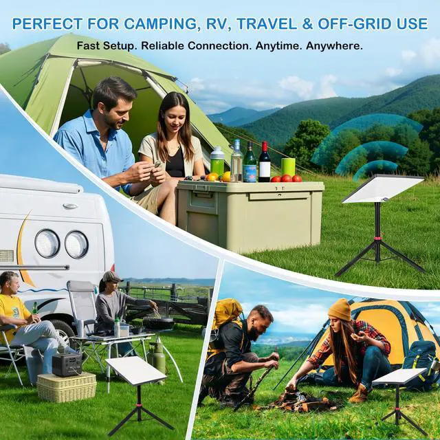 Alt view image 6 of 7 - Portable Starlink Mini Tripod Stand, 0.72 lb Lightweight Ground Mount | Ultra-Light, Packable, Wind-Resistant, Aviation Aluminum, Anti-Slip Feet, for Backpacking RV Travel