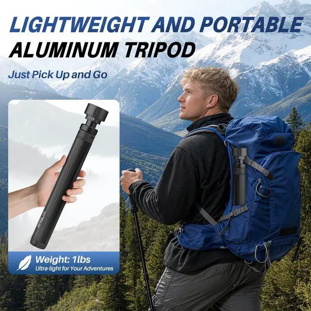 Alt view image 4 of 7 - STARGEAR Starlink Mini Tripod Mount, All Aluminum Portable Starlink Mini Mount, Stable Tripod Stand Compatible with SL Mini/V5 Pipe Mount Adapters , Starlink Mini Kit for RV Travel Camping Boat, Black