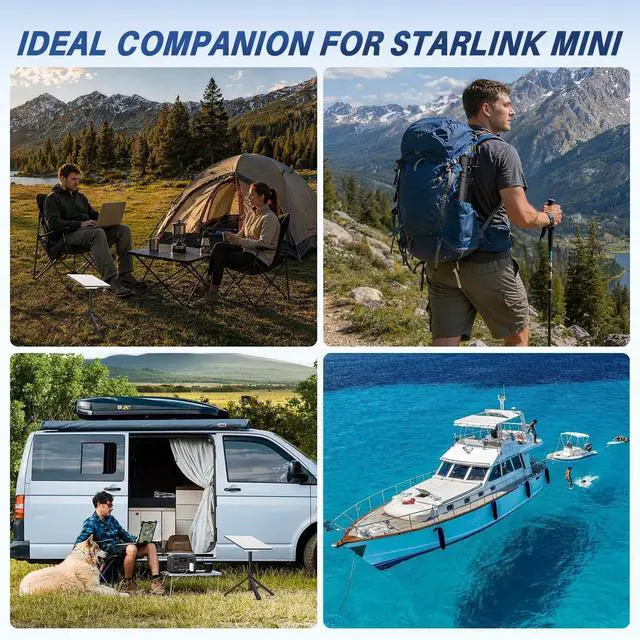 Alt view image 7 of 7 - STARGEAR Starlink Mini Tripod Mount, All Aluminum Portable Starlink Mini Mount, Stable Tripod Stand Compatible with SL Mini/V5 Pipe Mount Adapters , Starlink Mini Kit for RV Travel Camping Boat, Black