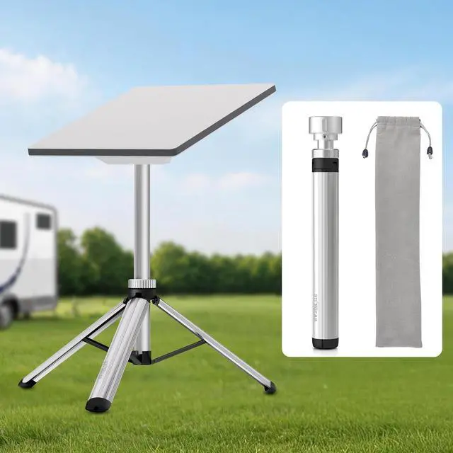 Main image of STARGEAR Starlink Mini Tripod Mount, All Aluminum Portable Starlink Mini Mount, Stable Tripod Stand Compatible with SL Mini/V5 Pipe Mount Adapters, Starlink Mini Kit for RV Travel Camping Boat