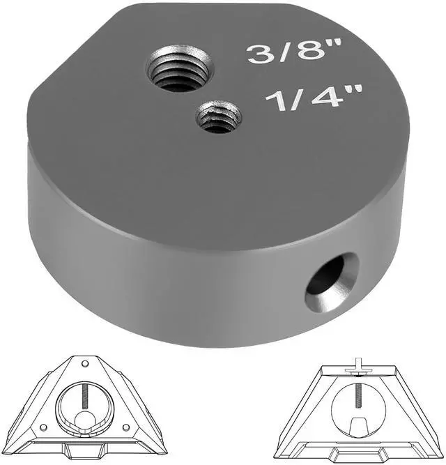 Main image of Tripod Adapter for Starlink Mini New Version Pipe Adapter, Aluminum Alloy, with 1/4''-20 & 3/8"-16 Thread, Compatible with 2025 Starlink Mini Pipe Adapter and Flat Mount