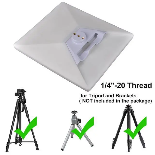 Alt view image 3 of 6 - PowGrow Tripod Adapter Mount Compatible with Starlink Mini,Plastic | Adapter with 1/4"-20 Threaded works for Tripod and Brackets