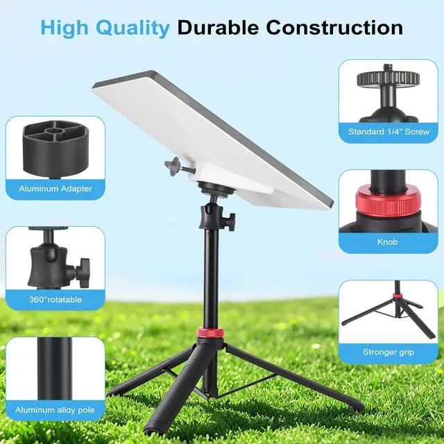 Alt view image 4 of 7 - Mini Tripod Stand Mount with Aluminum Adapter, Portable & 360°Tilt | for All Starlink Mini Models, Starlink Mini Ground Tripod Stand for RV, Backpac Travel, Camping and Outdoor Satellite Setup