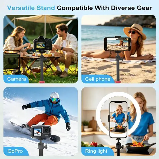 Alt view image 5 of 7 - Mini Tripod Stand Mount with Aluminum Adapter, Portable & 360°Tilt | for All Starlink Mini Models, Starlink Mini Ground Tripod Stand for RV, Backpac Travel, Camping and Outdoor Satellite Setup