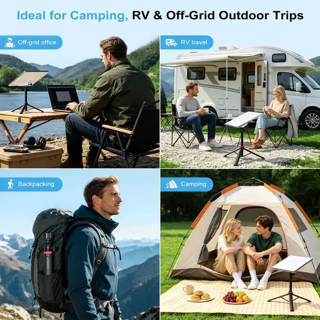 Alt view image 7 of 7 - Mini Tripod Stand Mount with Aluminum Adapter, Portable & 360°Tilt | for All Starlink Mini Models, Starlink Mini Ground Tripod Stand for RV, Backpac Travel, Camping and Outdoor Satellite Setup
