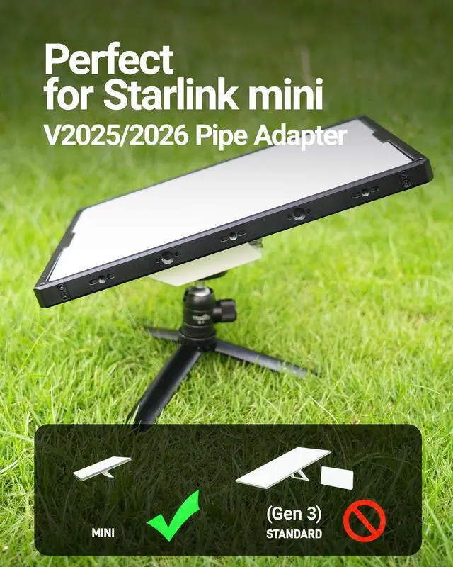 Alt view image 3 of 7 - ORLNK T3 Mini Tripod for Starlink Mini Mount with Adapter | Adjustable-angled, Aluminum Alloy, Fits Starlink mini 2026/2025/2024
