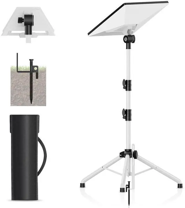 Main image of 270° Tilt Angle Adjustable Starlink Mini Tripod Stand Mount for RV, Portable Pole Adapter Kit Mini Starlink Mounts for Antenna Tripod, Camping Accessory (White)