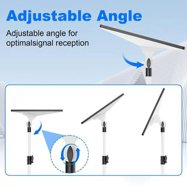 Alt view image 3 of 7 - 270° Tilt Angle Adjustable Starlink Mini Tripod Stand Mount for RV, Portable Pole Adapter Kit Mini Starlink Mounts for Antenna Tripod, Camping Accessory (White)