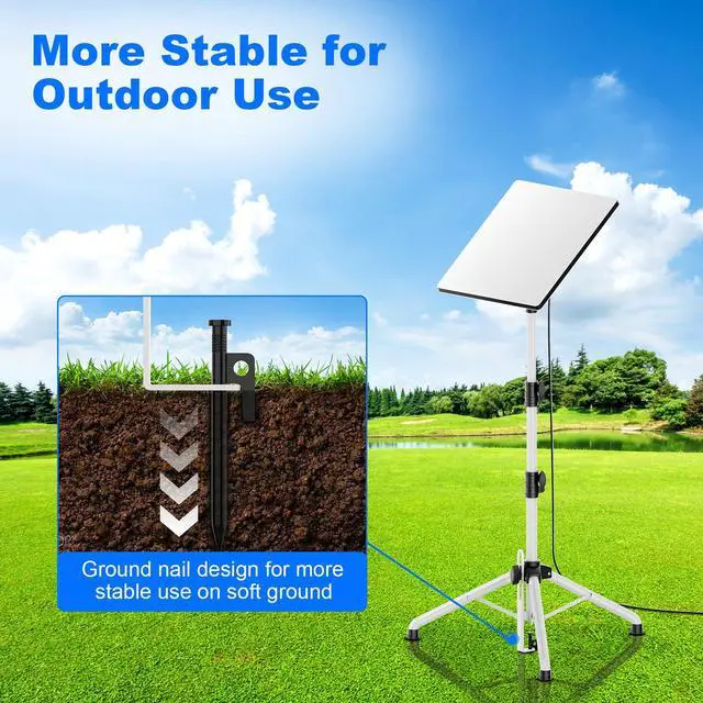 Alt view image 6 of 7 - 270° Tilt Angle Adjustable Starlink Mini Tripod Stand Mount for RV, Portable Pole Adapter Kit Mini Starlink Mounts for Antenna Tripod, Camping Accessory (White)