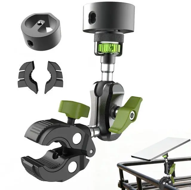 Main image of Starlink Mini Clamp Mount with 1/4" Tripod Adapter -Heavy-Duty Aluminum | Fits 2024 & 2026/2025 Starlink Mini Pipe Adapter, 360° Adjustable for regular railings, RV ladder, Roof Rack, Boat, Yacht
