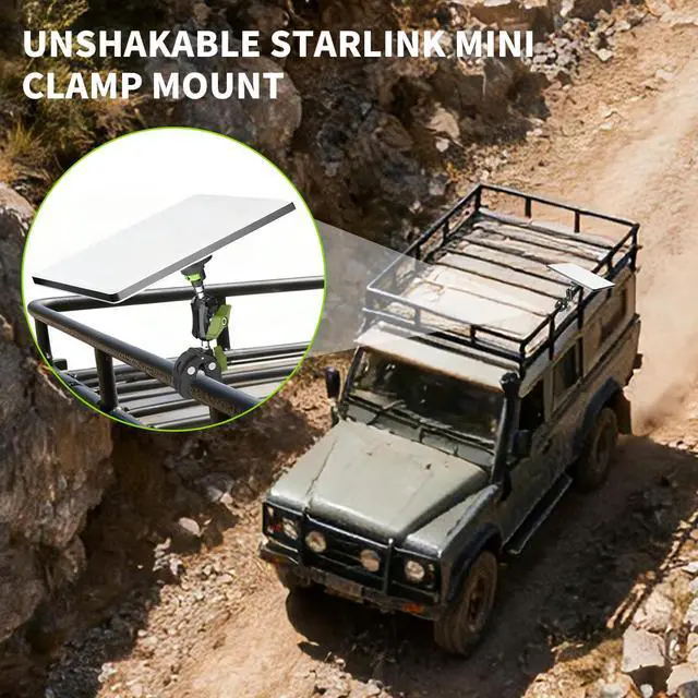 Alt view image 6 of 7 - Starlink Mini Clamp Mount with 1/4" Tripod Adapter -Heavy-Duty Aluminum | Fits 2024 & 2026/2025 Starlink Mini Pipe Adapter, 360° Adjustable for regular railings, RV ladder, Roof Rack, Boat, Yacht