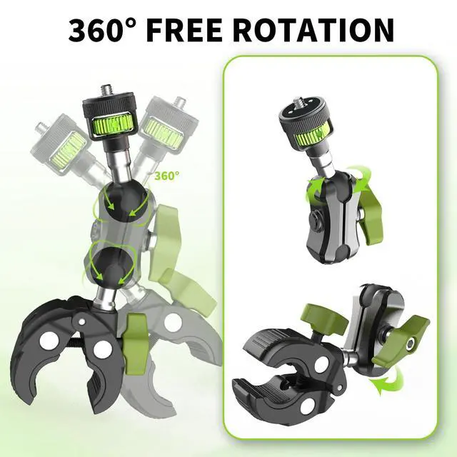 Alt view image 4 of 7 - Starlink Mini Clamp Mount with 1/4" Tripod Adapter -Heavy-Duty Aluminum | Fits 2024 & 2026/2025 Starlink Mini Pipe Adapter, 360° Adjustable for regular railings, RV ladder, Roof Rack, Boat, Yacht
