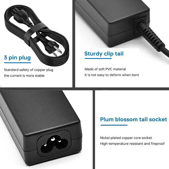 Alt view image 5 of 7 - 45W 19.5V 2.31A Charger 741727-001 Fir for HP Pavilion 15 Stream 14 Series | HSTNN-CA40 213349-001 L25296-001 TPN-LA15 4.5mm × 3.0mm Blue Tip Laptop Power Adapter