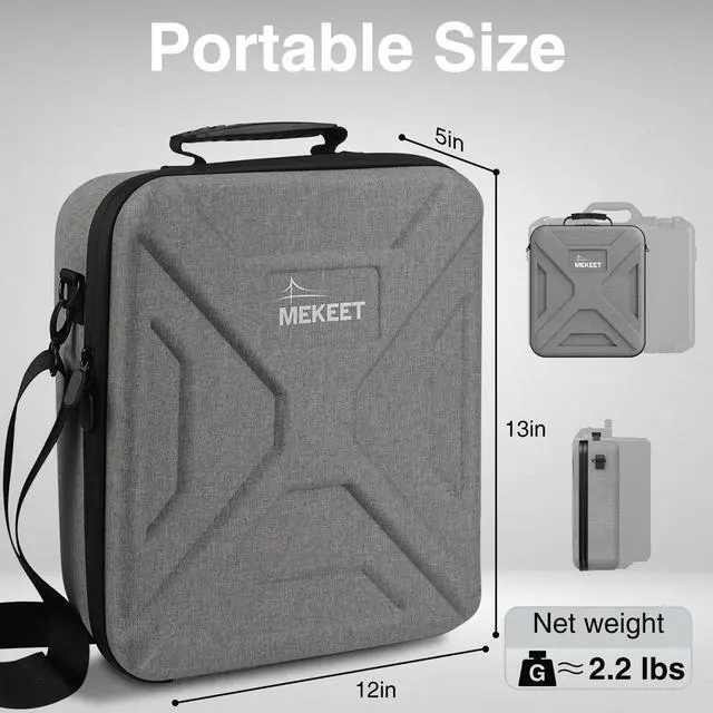 Alt view image 6 of 7 - Starlink Mini Case - Ultra-Light Portable Storage Case for Starlink Mini Accessories, Dual Carry case OptionsShockproof & Splash-Resistant, Ideal for Travel, Camping, RV Adventure (Grey)