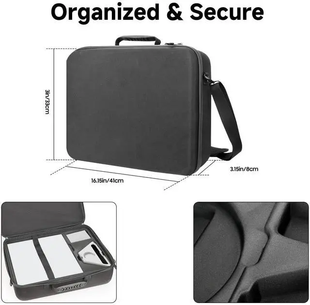 Alt view image 2 of 7 - LUXENECK Starlink Mini Case Travel Bag, Waterproof Shockproof Perfect Protection Starlink Bag with Dual Carry Options Hard Shell Portable Storage Case (BAG-1)