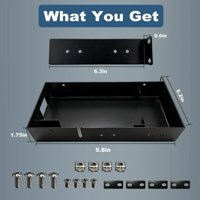Alt view image 3 of 7 - 19 Inch 1U Metal Rack Mount for UniFi Switch Pro Max 16 PoE, Black Powder-Coated Steel Server Rack Shelf 1U Secure Network Switch Mount with Enhanced Airflow