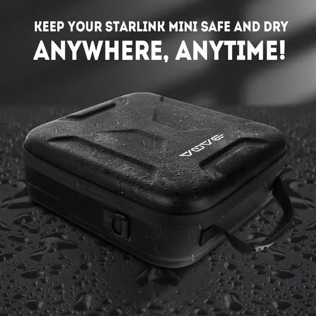 Alt view image 3 of 7 - Daqa Ultra-Light Case for Starlink Mini, Waterproof EVA Shockproof Bag | Easy-Clean Surface, 1.7lbs, Rain-Resistant Zipper, Shock Protection, for Travel & Camping Starlink Mini Accessories