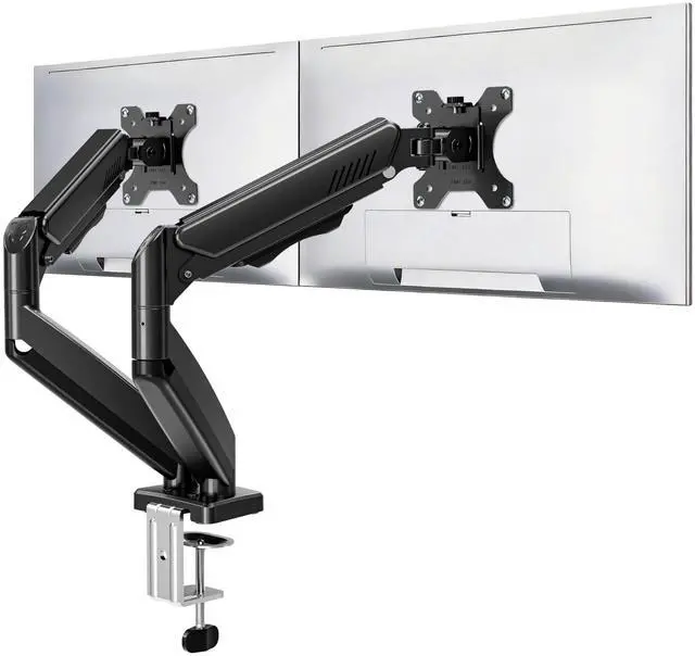 Main image of Dual Monitor Stand fits up to 32 inch, 4.4-19.8 lbs Computer Screens, Dual Monitor Desk Mount Height Adjustable, Monitor Arms for 2 Monitors, Home Office VESA Mounts, Freelift Black