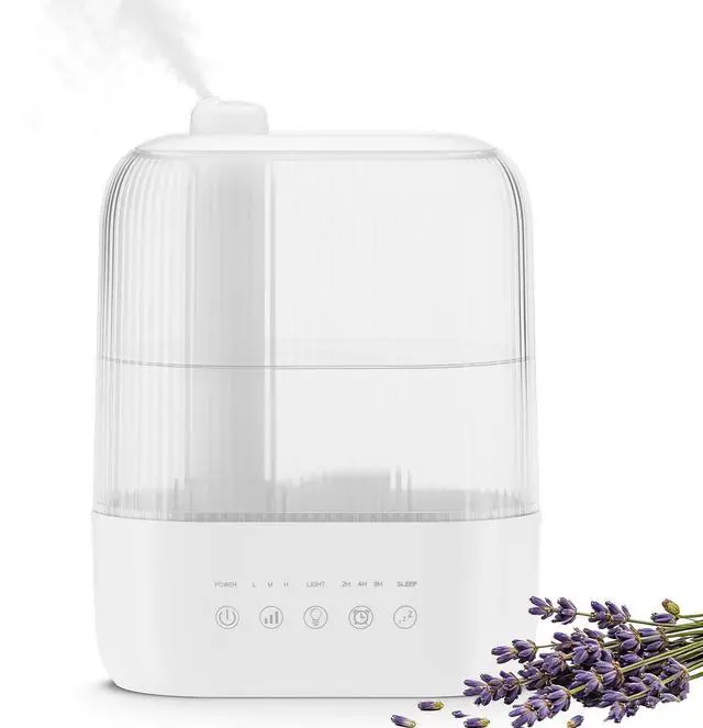 Main image of Electactic 3L Top Fill Humidifier, Essential Oil Diffuser & Cool Mist Humidifiers, Smart Humidity Control, Quiet Ultrasonic, 360° Nozzle, 7-Color Light for Bedroom, Home Office
