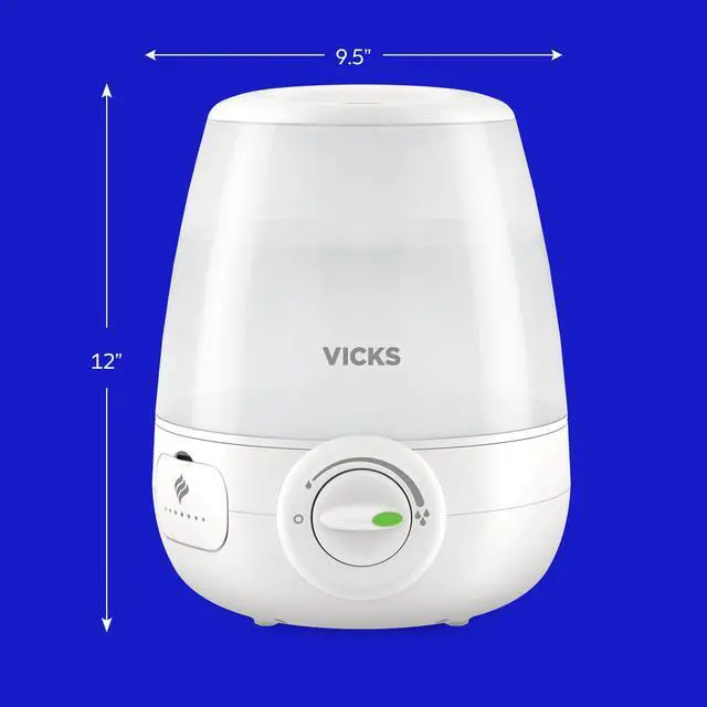 Alt view image 4 of 7 - Vicks Filter-Free Ultrasonic Humidifier, Recommended by Pediatricians | 1.2 Gal Ultrasonic Cool Mist Humidifiers for Bedrooms & Kids Rooms, Works with Vicks VapoPads