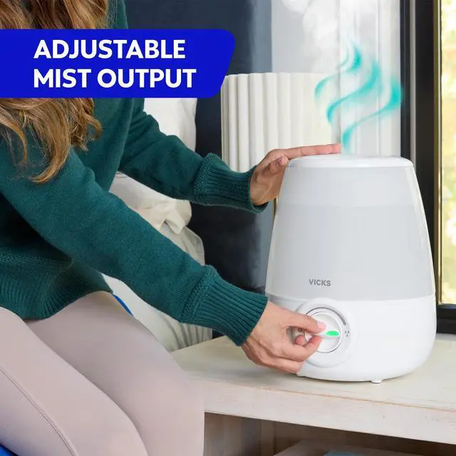 Alt view image 5 of 7 - Vicks Filter-Free Ultrasonic Humidifier, Recommended by Pediatricians | 1.2 Gal Ultrasonic Cool Mist Humidifiers for Bedrooms & Kids Rooms, Works with Vicks VapoPads
