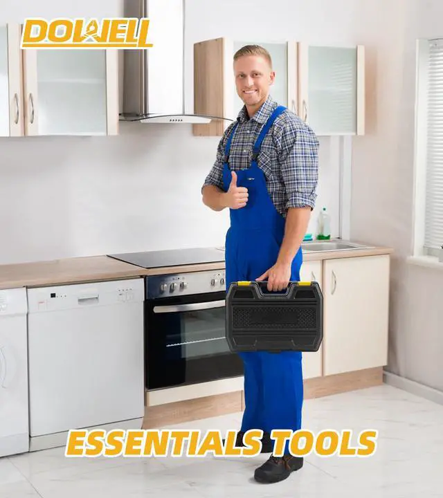 Alt view image 5 of 7 - Small Tool Kit, Tool Set for Home, Dorm | 10-piece small tool kit, mini portable, home repair hand tools, plastic toolbox