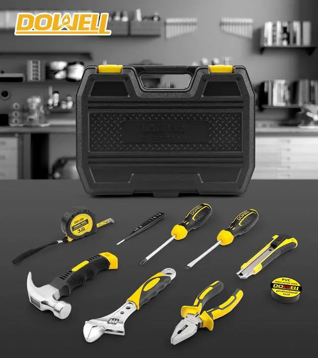 Alt view image 7 of 7 - Small Tool Kit, Tool Set for Home, Dorm | 10-piece small tool kit, mini portable, home repair hand tools, plastic toolbox