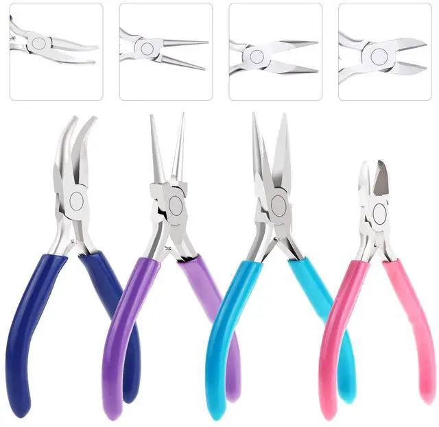 Main image of 4pcs Jewelry Pliers Tools Kit for Crafts, Wire Wrapping, Jewelry Making Supplies