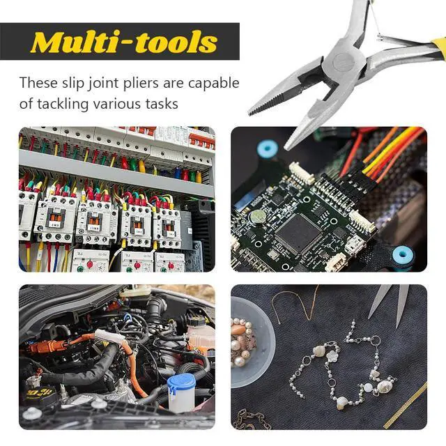 Alt view image 4 of 7 - Mini Pliers Set, 8pcs Long Nose Pliers with Comfort Grip Handles for Making Crafts, Electronic Repairing & Jewelry, Multi Purpose Jewelry Making Tools, DIY Nippers Repair Tool Kit