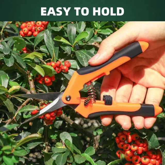 Alt view image 6 of 7 - 3 Pack Garden Pruning Shears Scissors Clippers Stainless Steel | Gardening Shears, Gardening Shears, Pruning Snips for Gardening Tools, Securely Lock, Non-Slip, Ergonomically Designed