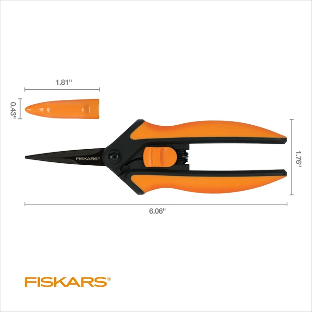 Alt view image 6 of 7 - 6" Non-Stick Pruning Snips, Resin-Resistant Garden Scissors | Garden Shears for Weeds, Flower Buds & Small Plants, Steel Blades Stay Sharp, Easy Action Spring, SoftGrip Handles