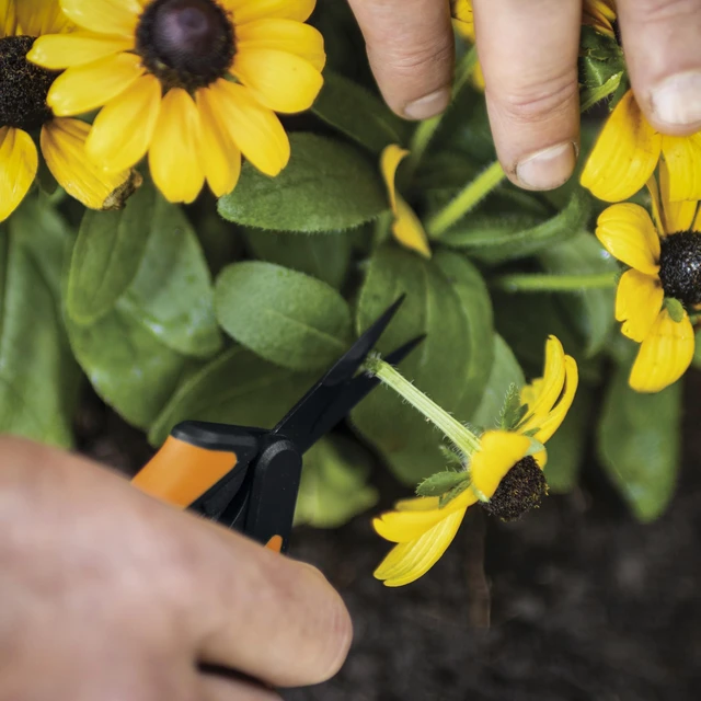 Alt view image 5 of 7 - 6" Non-Stick Pruning Snips, Resin-Resistant Garden Scissors | Garden Shears for Weeds, Flower Buds & Small Plants, Steel Blades Stay Sharp, Easy Action Spring, SoftGrip Handles
