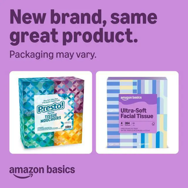 Alt view image 2 of 6 - Ultra-Soft 3-Ply Premium Facial Tissues, 264 Count (4 Cube Boxes of 66) (Previously Presto!)