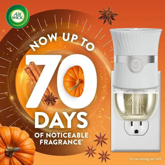 Alt view image 3 of 7 - Plug-In Scented Oil Refills, 4 Count, Pumpkin Spice, Air Freshener, Essential Oils, Eco Friendly