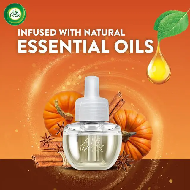 Alt view image 4 of 7 - Plug-In Scented Oil Refills, 4 Count, Pumpkin Spice, Air Freshener, Essential Oils, Eco Friendly