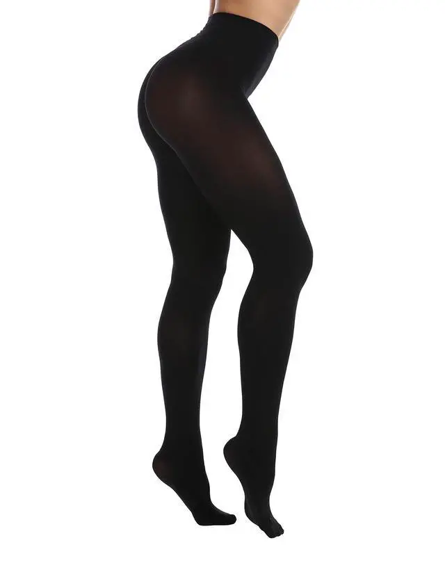 Alt view image 2 of 3 - Women's 80 Den Soft Opaque Tights, Women's Tights (S/M, Totally Black)