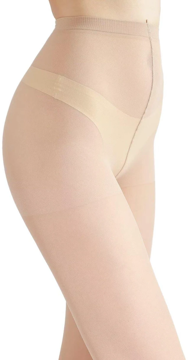 Alt view image 3 of 6 - Women's Ultra Thin Reinforced Tights 20D Sheer Pantyhose 3 Pairs | YAGAXI Women's Ultra Thin Reinforced Tights 20D Sheer Pantyhose 3 Pairs Nude XL