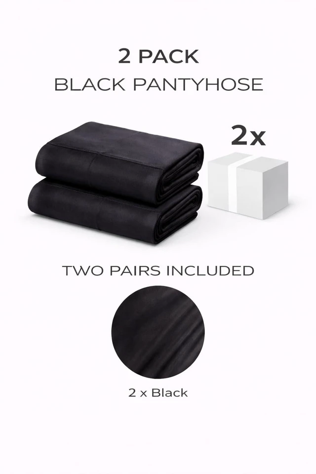 Alt view image 6 of 7 - 2 Pack Women's Sheer Tights, 20D Breathable Pantyhose with 40D Reinforced Top, High-Stretch Waist, Run-Resistant