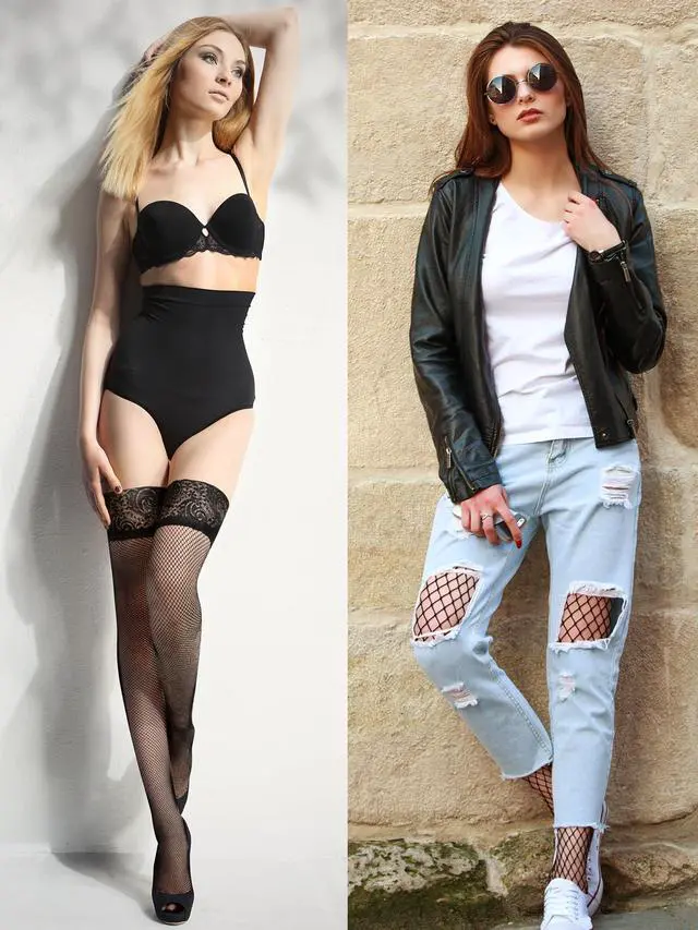 Alt view image 4 of 6 - 4 Pairs Fishnet Thigh High Stockings M Black | Over Knee Fishnet Thigh High Stockings , Silicone Lace Top Non Slip, Breathable Sheer Mesh Hosiery, Women Fashion Legwear